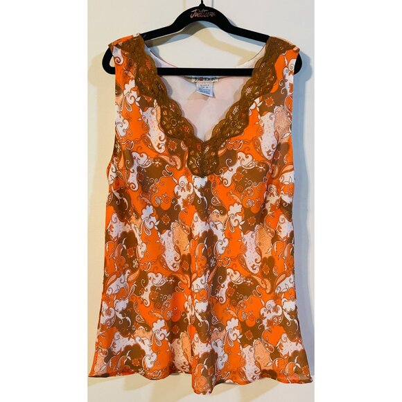 Jg Hook Women's Paisley Print Sleeveless Blouse Size 12 Polyester - Picture 1 of 3